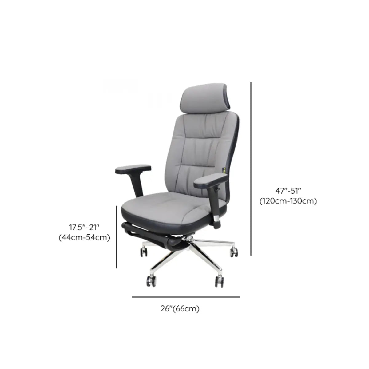 Casual Ergonomic Swivel PU Office Chair with Headrest 