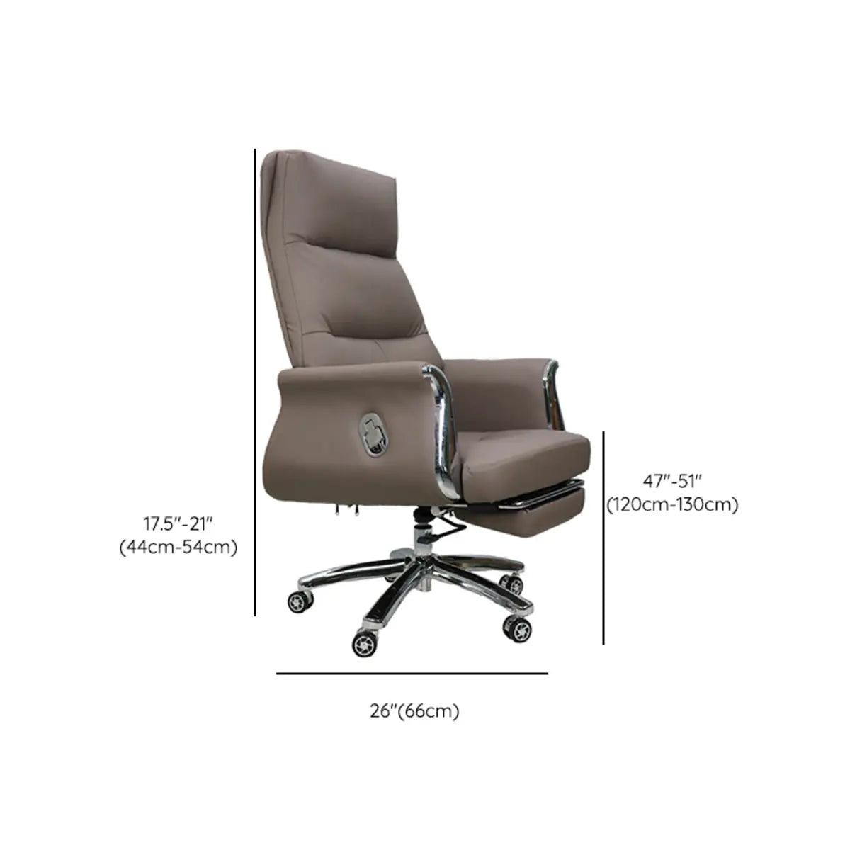 Casual Ergonomic Swivel PU Office Chair with Headrest Image - 18