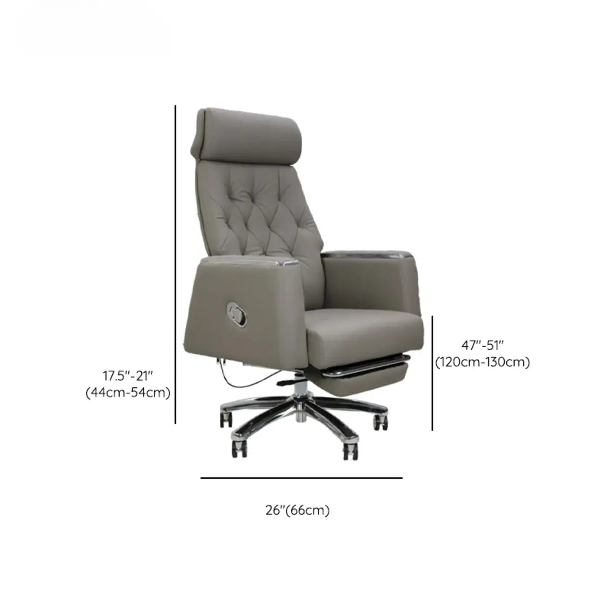 Casual Ergonomic Swivel PU Office Chair with Headrest Image - 20
