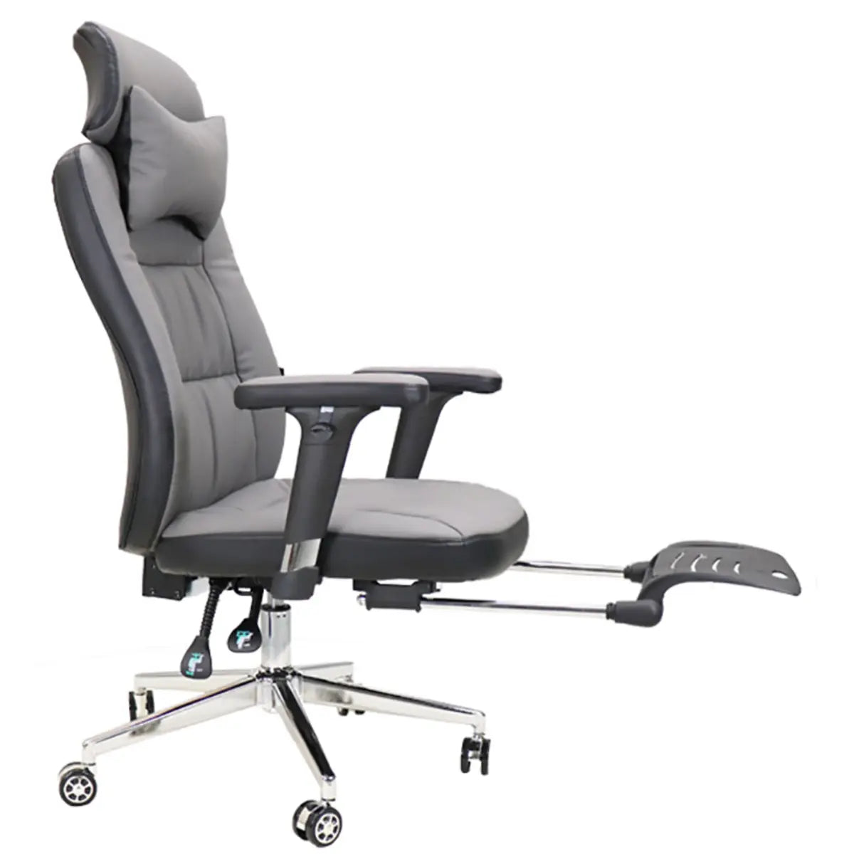 Casual Ergonomic Swivel PU Office Chair with Headrest Image - 3
