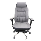 Casual Ergonomic Swivel PU Office Chair with Headrest Image - 4