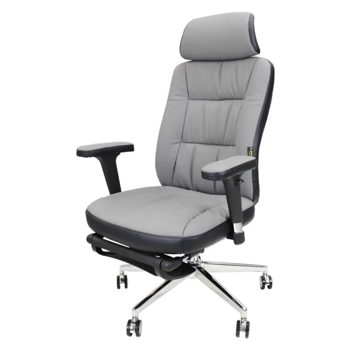 Casual Ergonomic Swivel PU Office Chair with Headrest Image - 5