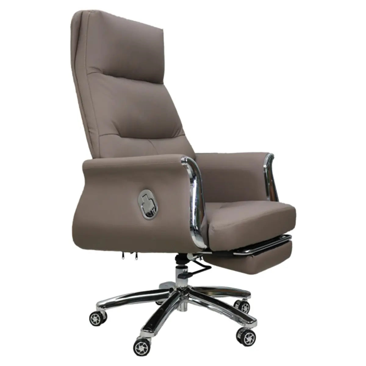 Casual Ergonomic Swivel PU Office Chair with Headrest Image - 6