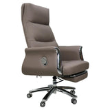 Casual Ergonomic Swivel PU Office Chair with Headrest Image - 6