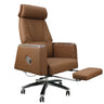 Casual Ergonomic Swivel PU Office Chair with Headrest Image - 8