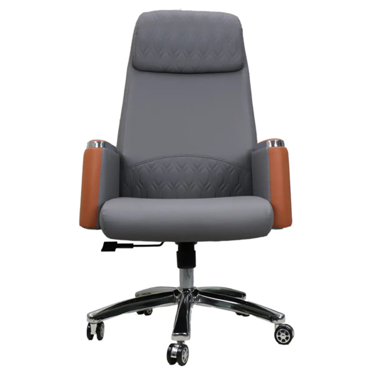 Casual Ergonomic Swivel PU Office Chair with Headrest Image - 9