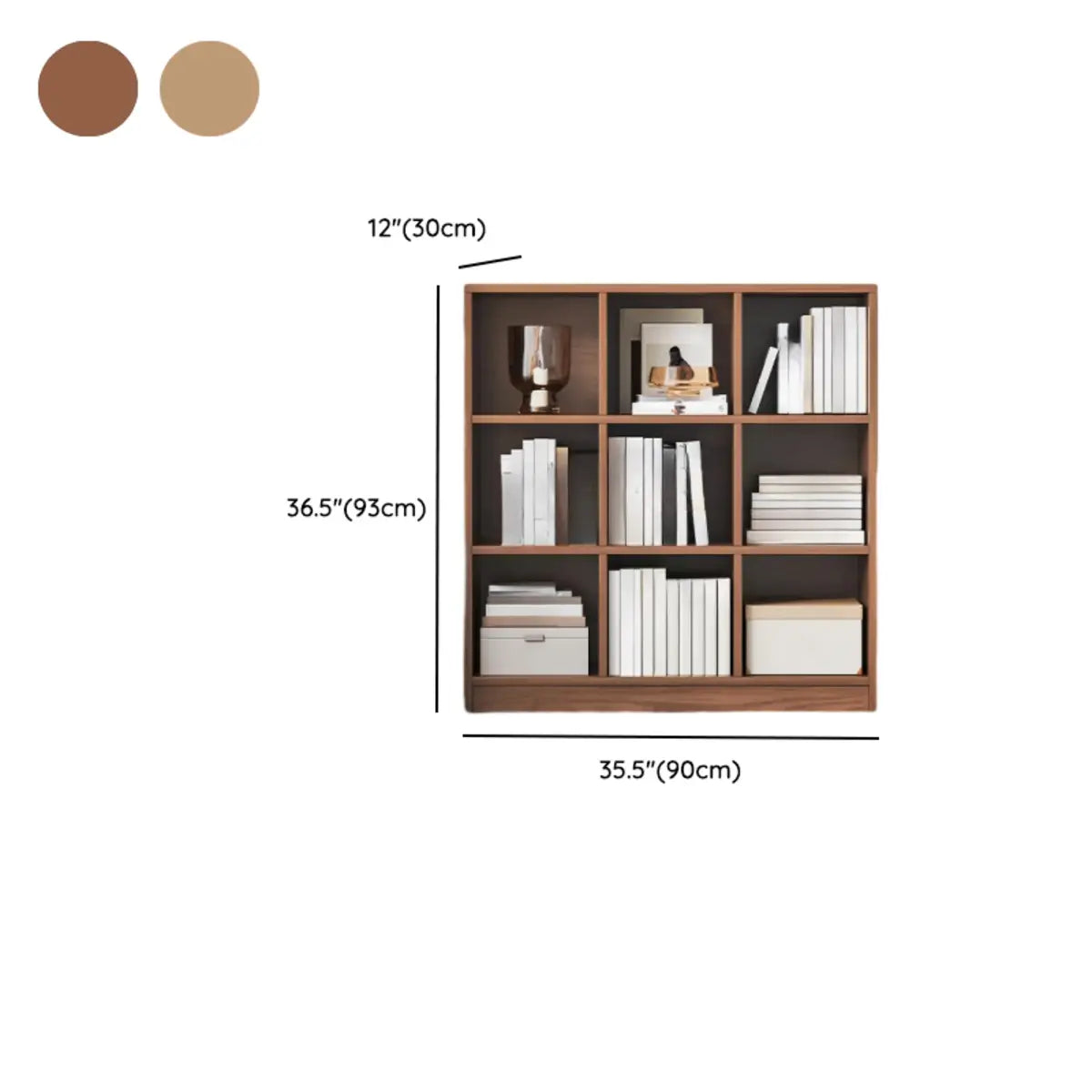 Casual Freestanding Adjustable Shelves Wood Bookcase Image - 26