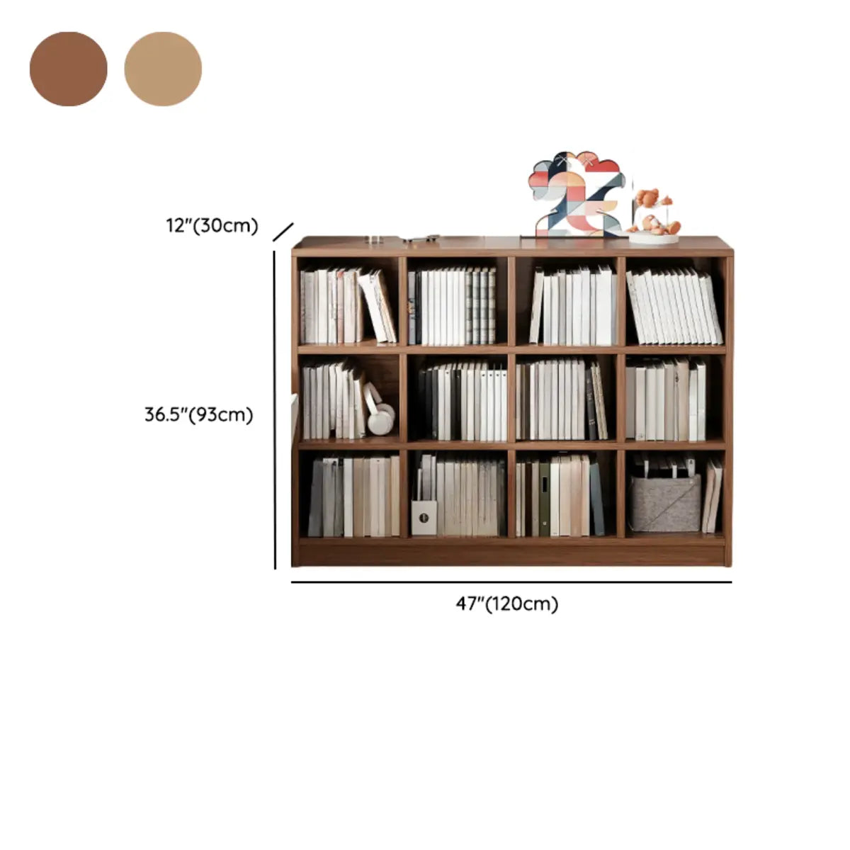 Casual Freestanding Adjustable Shelves Wood Bookcase Image - 27