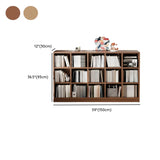 Casual Freestanding Adjustable Shelves Wood Bookcase Image - 28