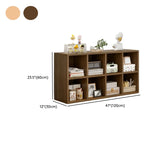 Casual Freestanding Adjustable Shelves Wood Bookcase Image - 33