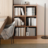 Casual Freestanding Adjustable Shelves Wood Bookcase Image - 5