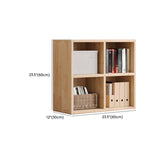 Casual Horizontal Wooden Closed Back Short Bookcase #size