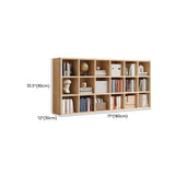 Casual Horizontal Wooden Closed Back Short Bookcase Image - 26