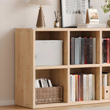Casual Horizontal Wooden Closed Back Short Bookcase Image - 8