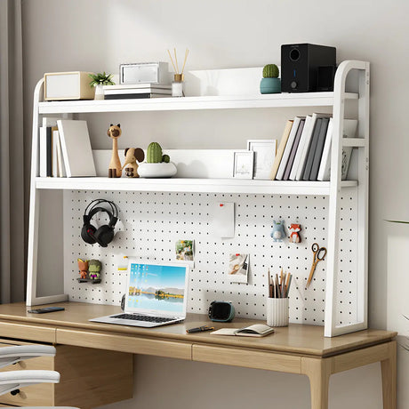 Casual Metal Ladder Wood 3-Tiers Desktop Bookcase Image - 1