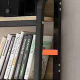 Casual Metal Ladder Wood 3-Tiers Desktop Bookcase Image - 6