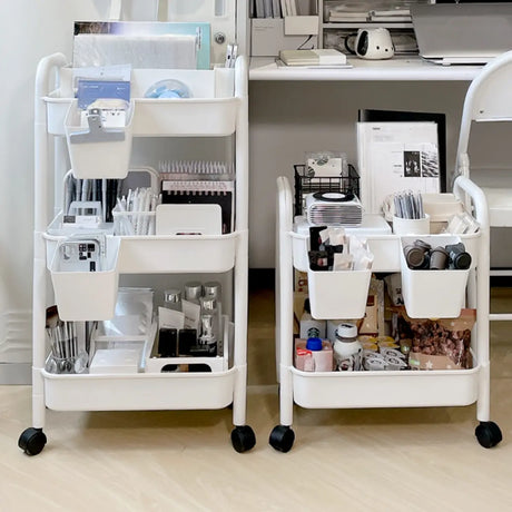 Casual Mobile Multifunctional Storage Cart Bookshelf Image - 1