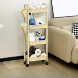 Casual Mobile Multifunctional Storage Cart Bookshelf Image - 11