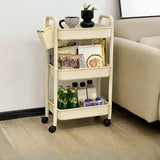 Casual Mobile Multifunctional Storage Cart Bookshelf Image - 15