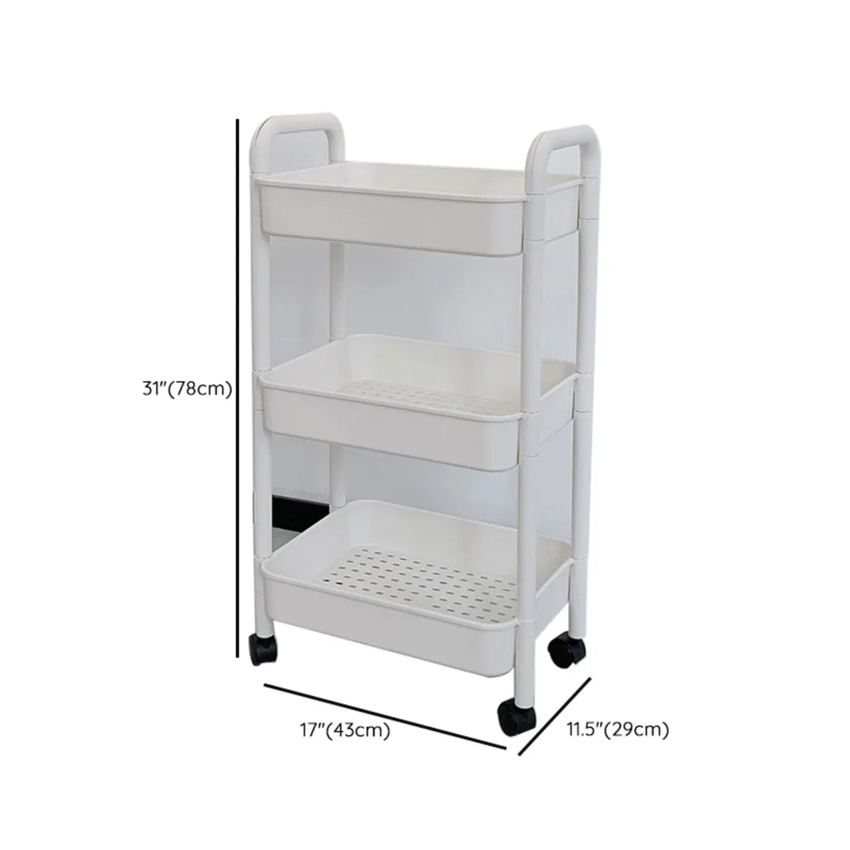 Casual Mobile Multifunctional Storage Cart Bookshelf Image - 18