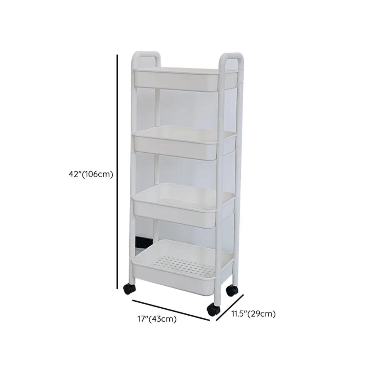 Casual Mobile Multifunctional Storage Cart Bookshelf Image - 19