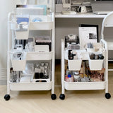 Casual Mobile Multifunctional Storage Cart Bookshelf Image - 1