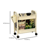 Casual Mobile Multifunctional Storage Cart Bookshelf Image - 22