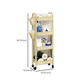 Casual Mobile Multifunctional Storage Cart Bookshelf Image - 23
