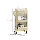 Casual Mobile Multifunctional Storage Cart Bookshelf Image - 24