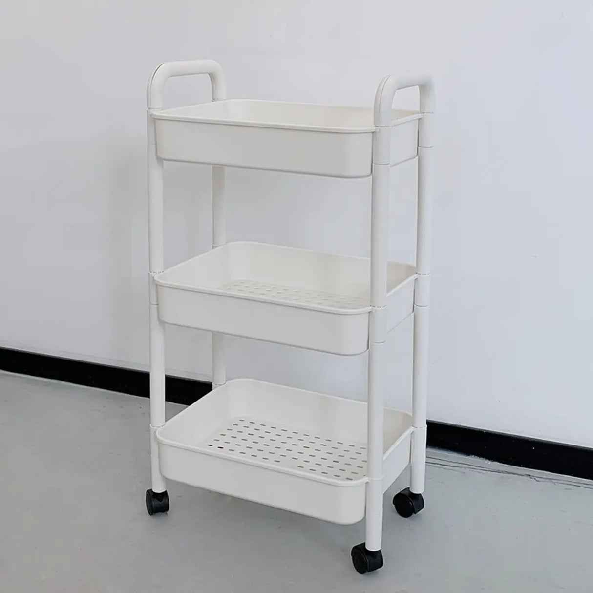 Casual Mobile Multifunctional Storage Cart Bookshelf Image - 2