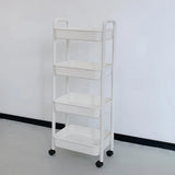 Casual Mobile Multifunctional Storage Cart Bookshelf Image - 5