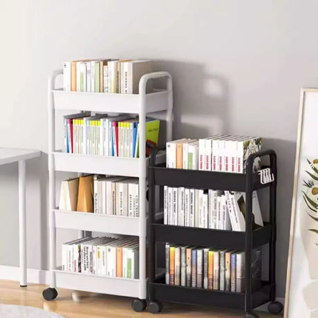 Casual Multi-Tiers Vertical Open Back Sliding Bookshelf Image - 1