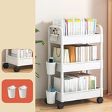 Casual Multi-Tiers Vertical Open Back Sliding Bookshelf Image - 10