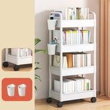 Casual Multi-Tiers Vertical Open Back Sliding Bookshelf Image - 13