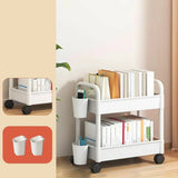 Casual Multi-Tiers Vertical Open Back Sliding Bookshelf Image - 15