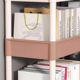 Casual Multi-Tiers Vertical Open Back Sliding Bookshelf Image - 16