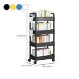 Casual Multi-Tiers Vertical Open Back Sliding Bookshelf Image - 26
