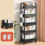 Casual Multi-Tiers Vertical Open Back Sliding Bookshelf Image - 3