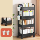 Casual Multi-Tiers Vertical Open Back Sliding Bookshelf Image - 6