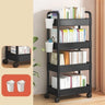 Casual Multi-Tiers Vertical Open Back Sliding Bookshelf Image - 6
