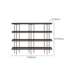 Casual Open Back Metal Frame Pine Etagere Bookshelf Image - 28