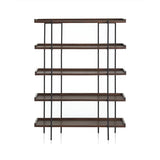Casual Open Back Metal Frame Pine Etagere Bookshelf Image - 3