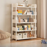 Casual Open Back Rectangular White Display Bookshelf Image - 23