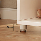 Casual Open Back Rectangular White Display Bookshelf Image - 3