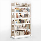 Casual Open Back Rectangular White Display Bookshelf Image - 48