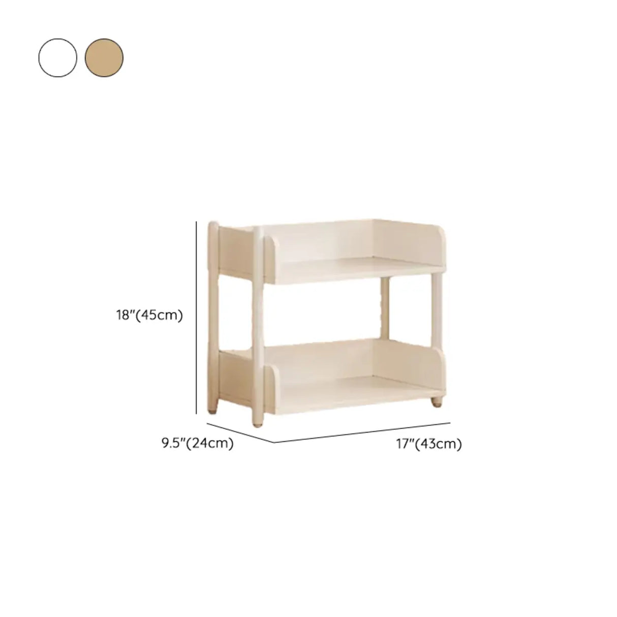 Casual Open Back Rectangular White Display Bookshelf 