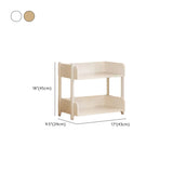 Casual Open Back Rectangular White Display Bookshelf #size