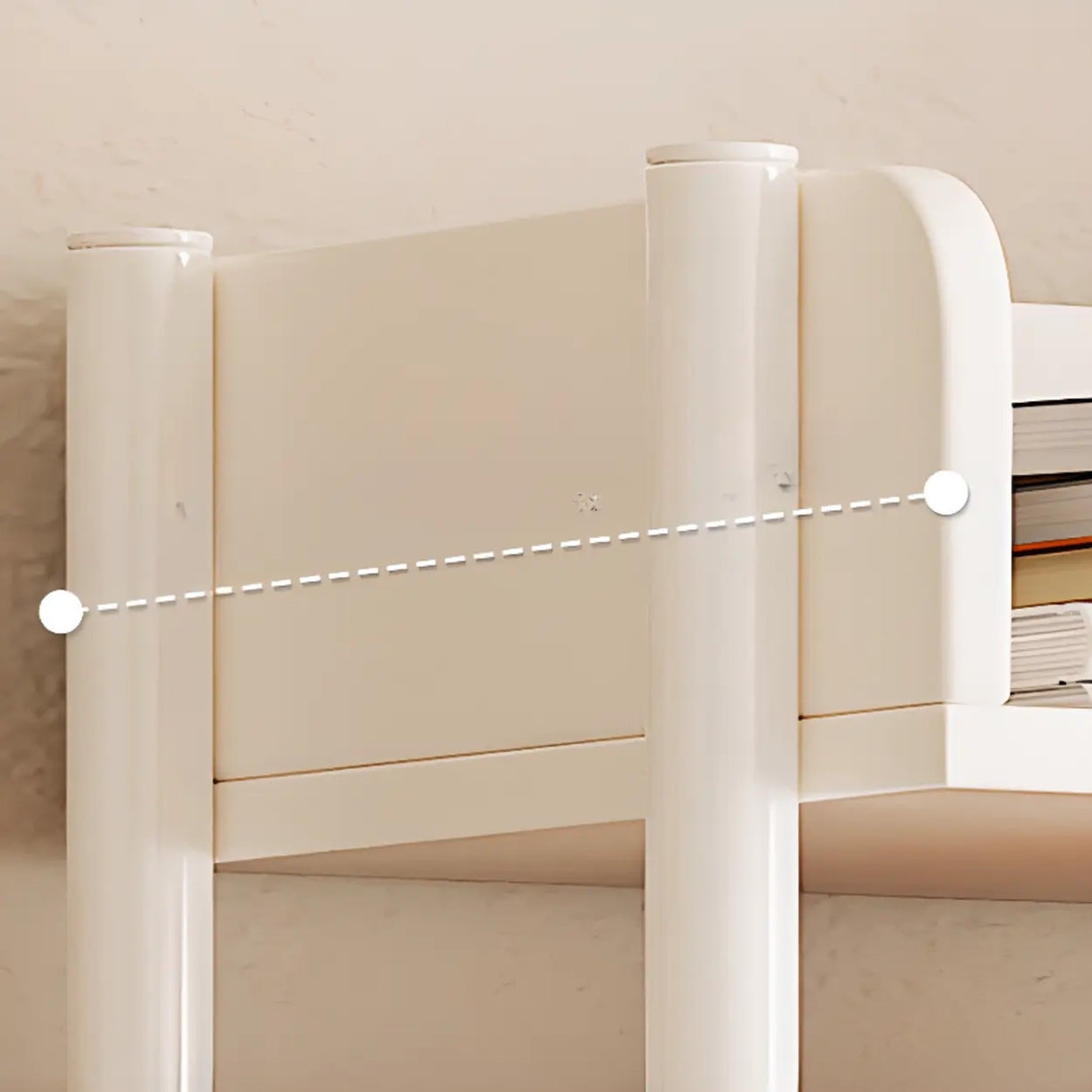 Casual Open Back Rectangular White Display Bookshelf Image - 4