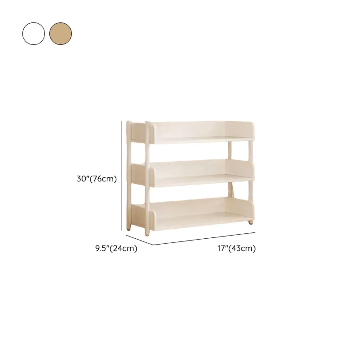 Casual Open Back Rectangular White Display Bookshelf Image - 51