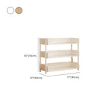 Casual Open Back Rectangular White Display Bookshelf Image - 52